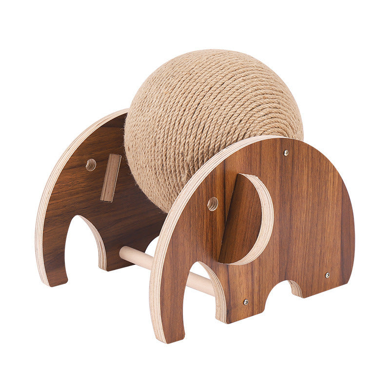 Wooden Cat Scratching Ball Post